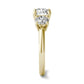 2 CTW AGI Certified Lab Grown Diamond (G-VS) Three Stone Engagement Ring in Choice of 14K Yellow or 14k White Gold
