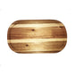 [ Set of 3 ] Zavis Green Acacia Wood Serving Rounded Cutting Board With Juice Groove 12" X 8" | Dishwasher Safe
