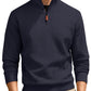 Mens Casual Stand-up Collar Zip-up Long-sleeve Sport Top