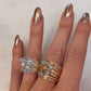 Marcia Wire Wrap Ring with Aquamarine Swarovski Crystals