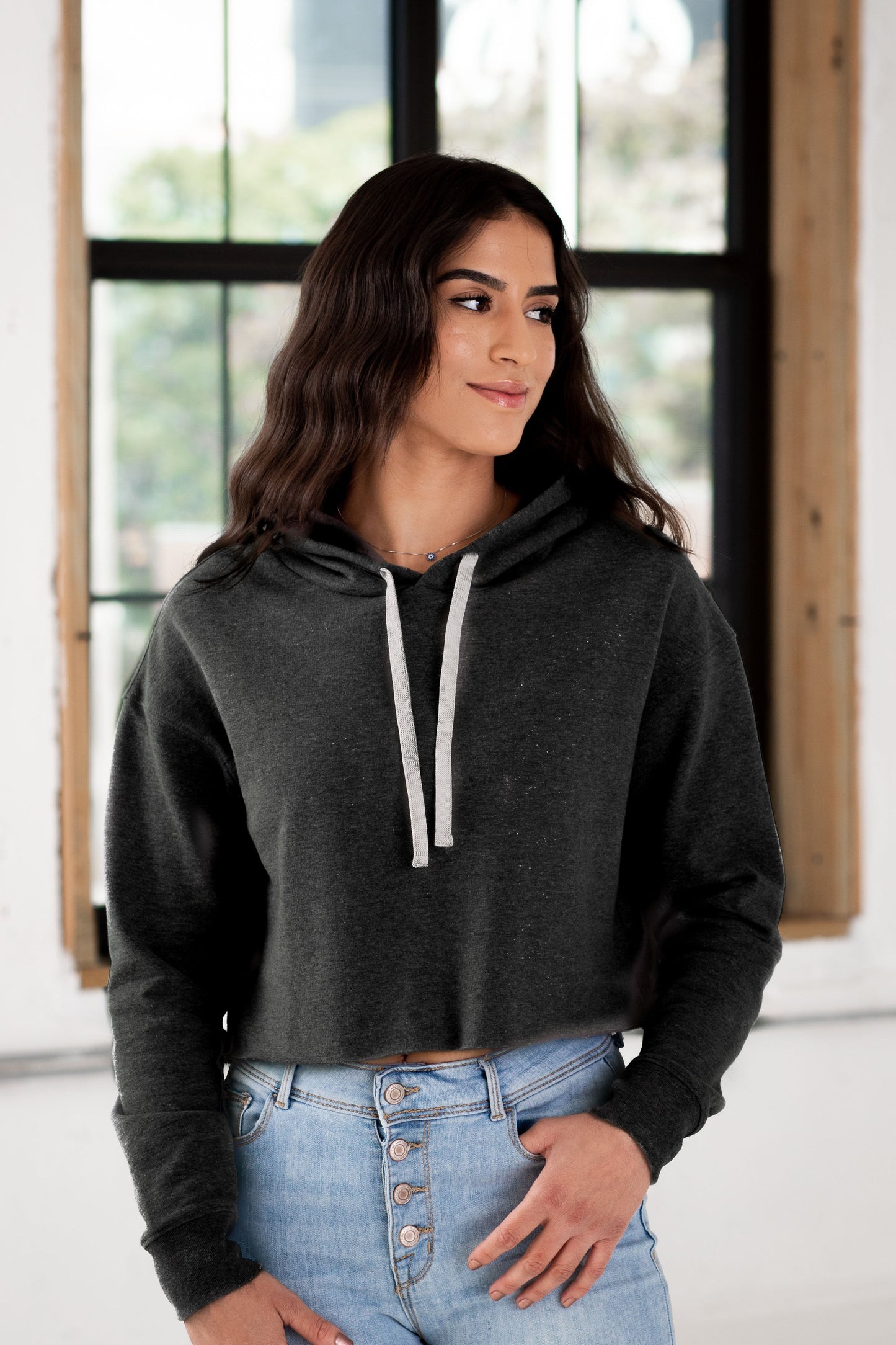 Ladies Cropped Hood