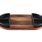 Charcuterie / Serving Tray w/ 4 Triangular Ceramic Bowls