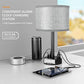 Bedside Table Lamp Alarm Clock Charging - 3 Brightness Level