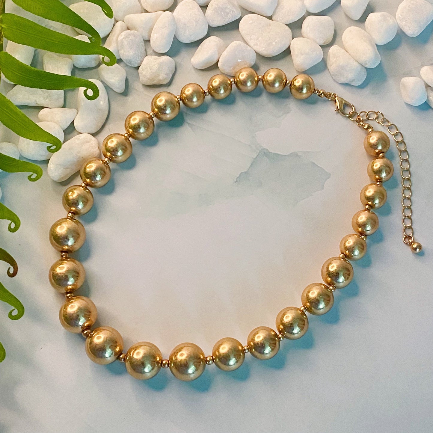 Precious Ball And Bead Necklace