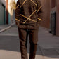 Fashion Men's Casual Sporty Round Neck Sweatshirt And Pants Two-piece Set