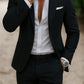 Men's Digital Printing Casual Suit Top Two-piece Pants