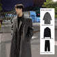 Mid-length Thick Loose Below The Knee Korean Style Trench Coat Suit Woolen Coat