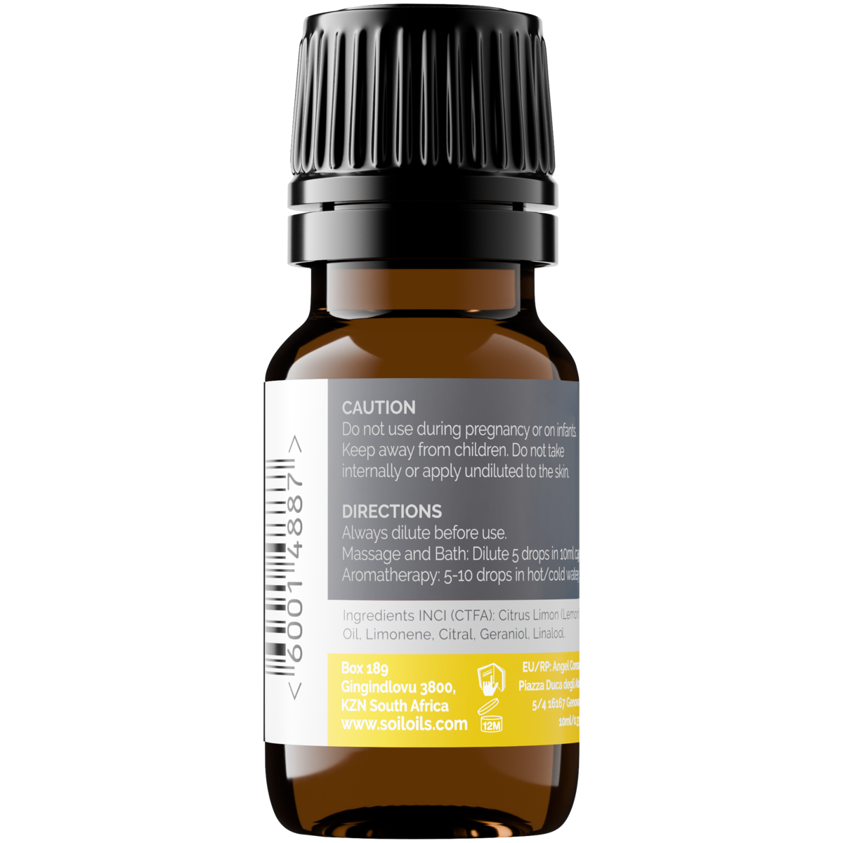 Organic Lemon Essential Oil (Citrus Limon) 10ml