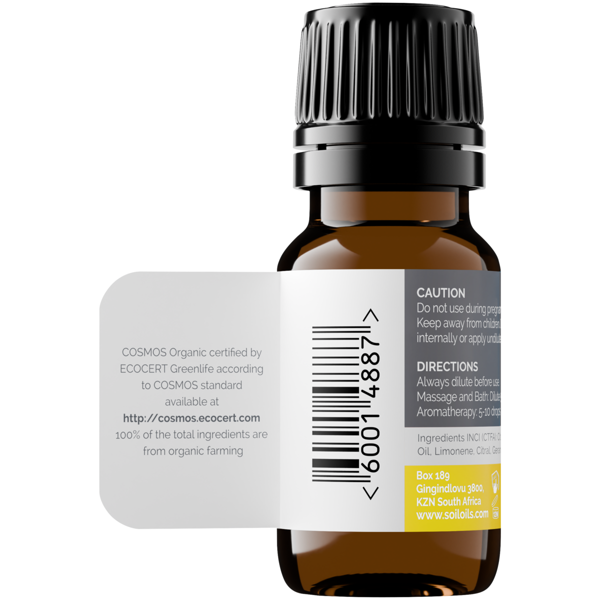 Organic Lemon Essential Oil (Citrus Limon) 10ml