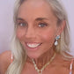 Turquoise and Pearl Flower Earrings