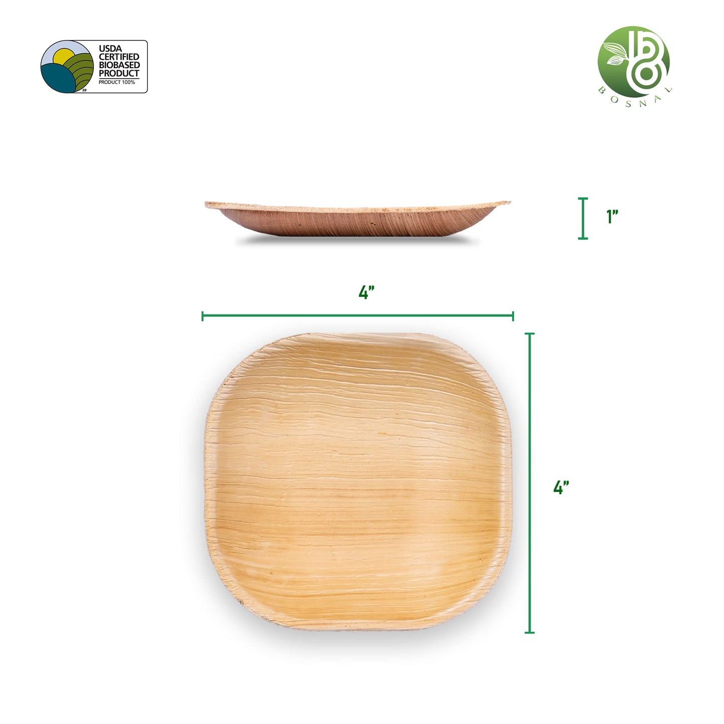 BOSNAL Palm Leaf Plates