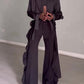 Men's Fashion Hollow Shirt High Waist Pants Suit