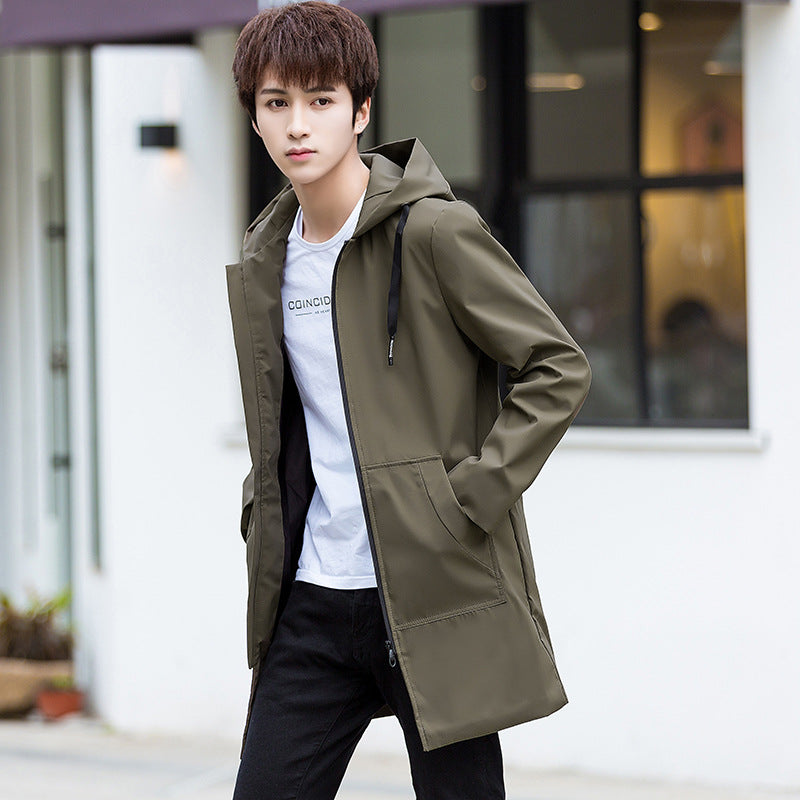Mens Cotton-Padded Hooded Casual Jacket