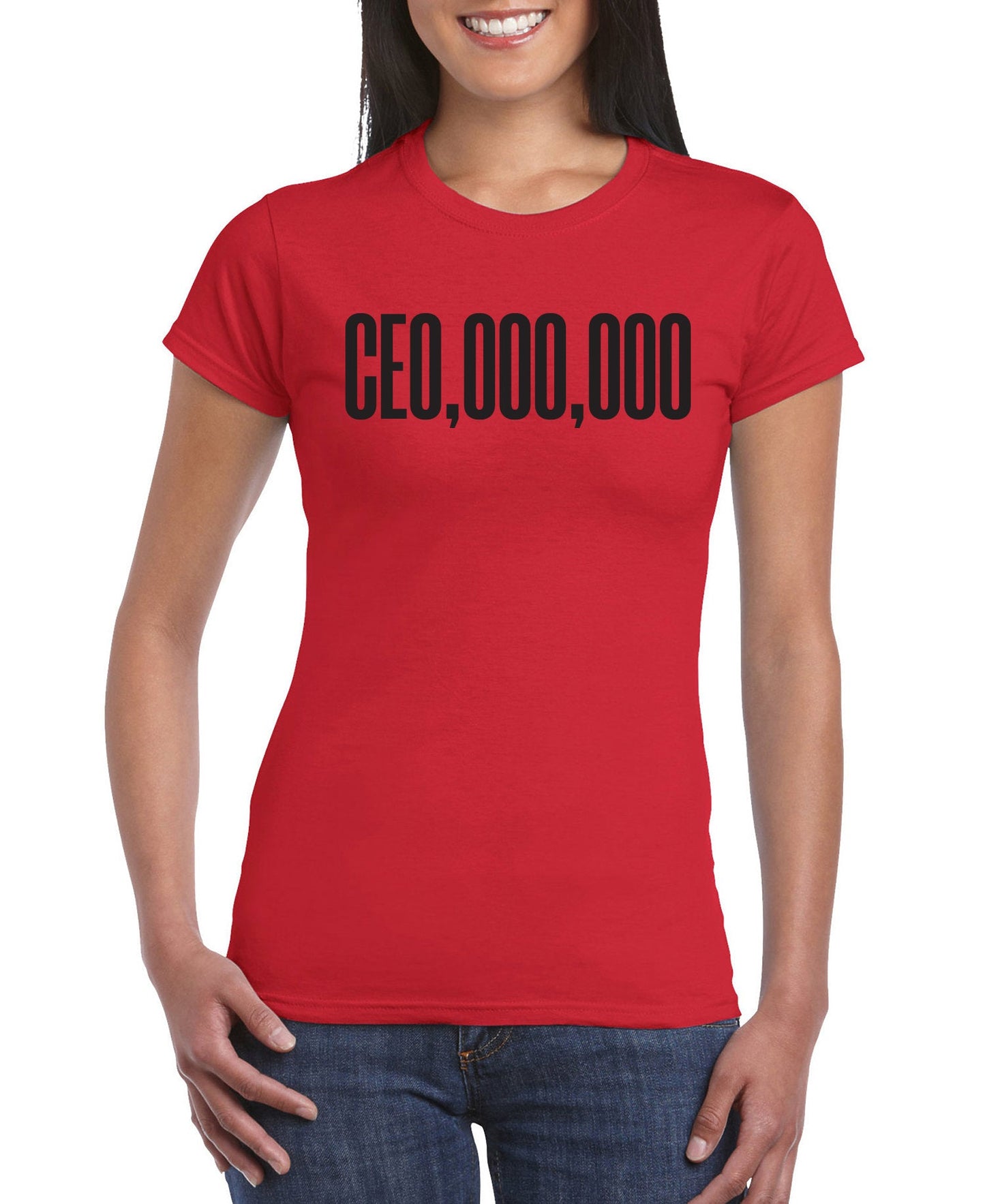 CEO, 000, 000 Women's Slim Fit Short Sleeve T-Shirt