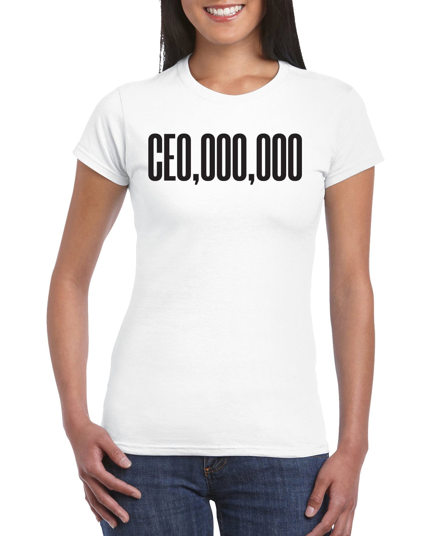 CEO, 000, 000 Women's Slim Fit Short Sleeve T-Shirt