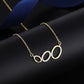Women's S999 Sterling Silver Three-ring Necklace