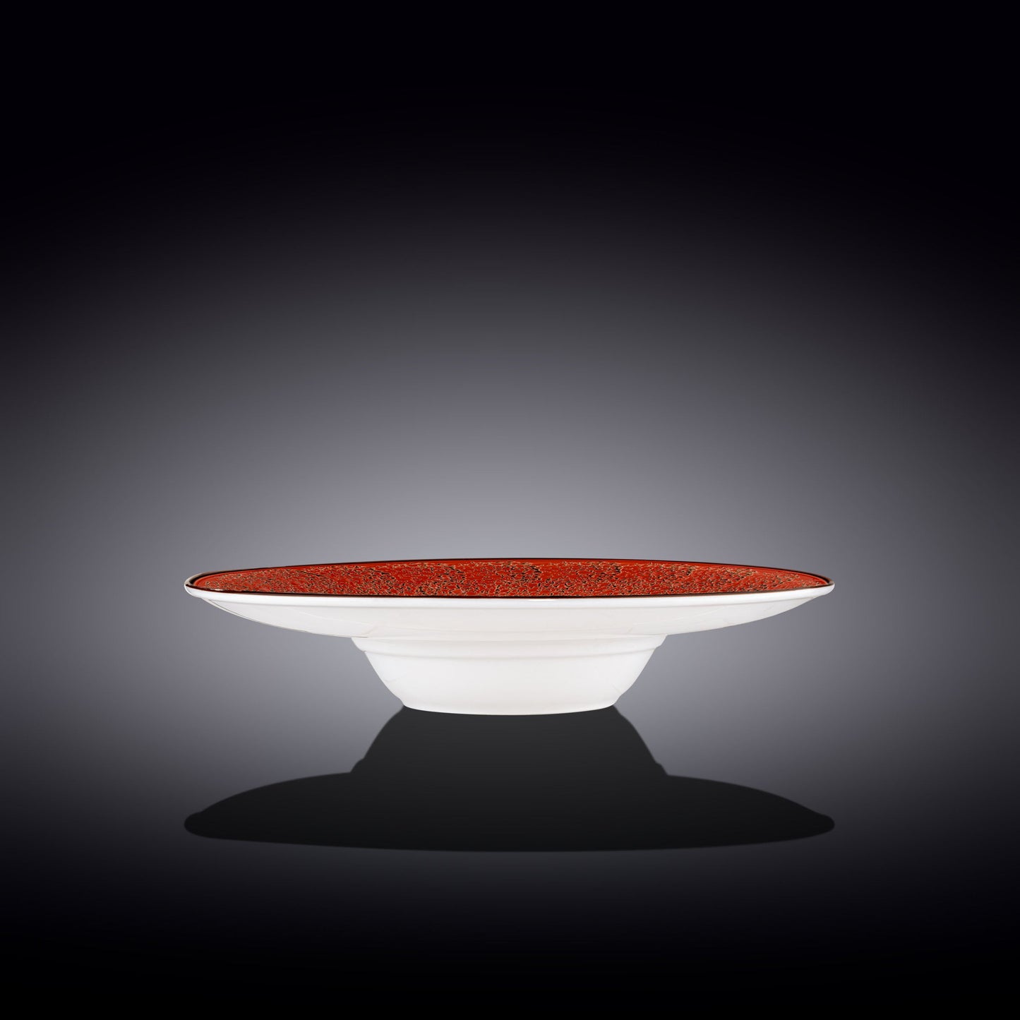 Red Porcelain Deep Soup or Salad Plate 10.5" inch | 8 Fl Oz |
