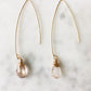 Jill Long Wire Drop Earrings in Imperial Topaz
