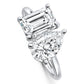 AGI Certified 3.50 CTW Toi Et Moi Lab Grown Diamond Ring in Pear & Emerald Cut 14K White Gold
