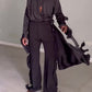 Men's Fashion Hollow Shirt High Waist Pants Suit
