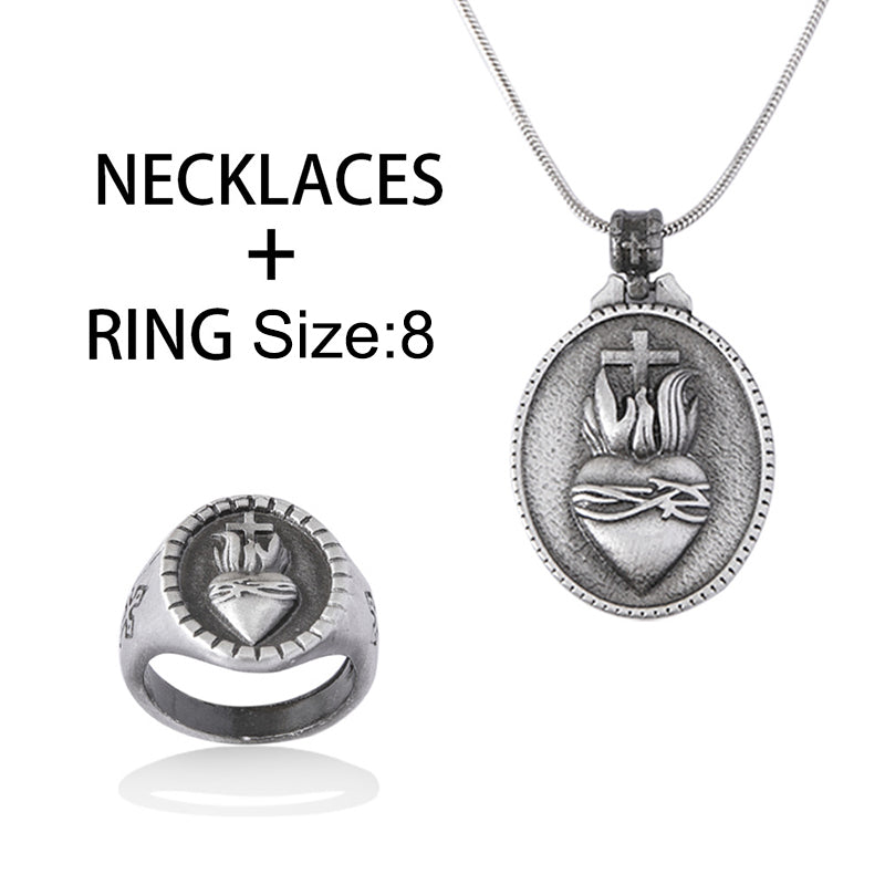 Christian Jesus Sacred Heart Cross P Set