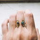 CLEARANCE Dawn to Dusk - Two Stone Turquoise Boho Sunburst Ring