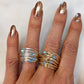 Marcia Wire Wrap Ring with Aquamarine Swarovski Crystals