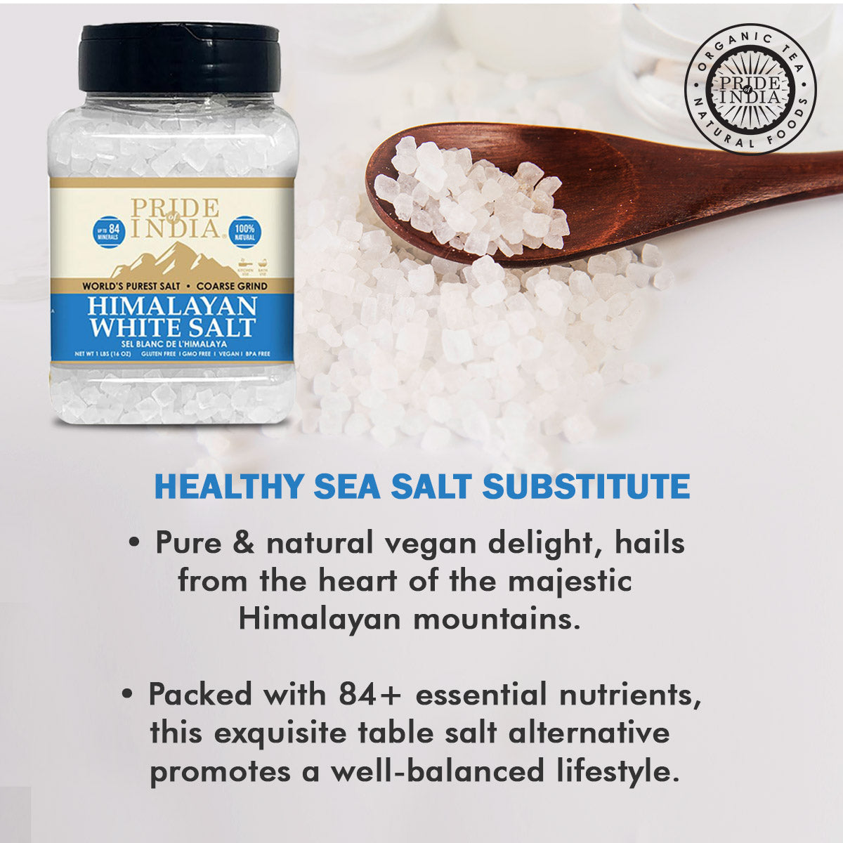 Himalayan White Rock Salt - Coarse Grind