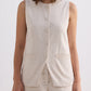 Cotton Tweed Vest Jacket Set in Cream