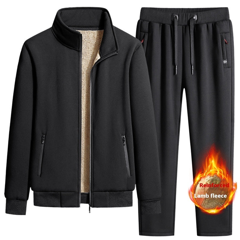 Cotton Winter Fleece Men's Casual Lambswool Plus Size
