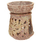 Oil Diffuser - Leaf engraving Soapstone Aroma Lamp - 4"