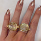 Torrey Ring with Gold Rutilated Quartz