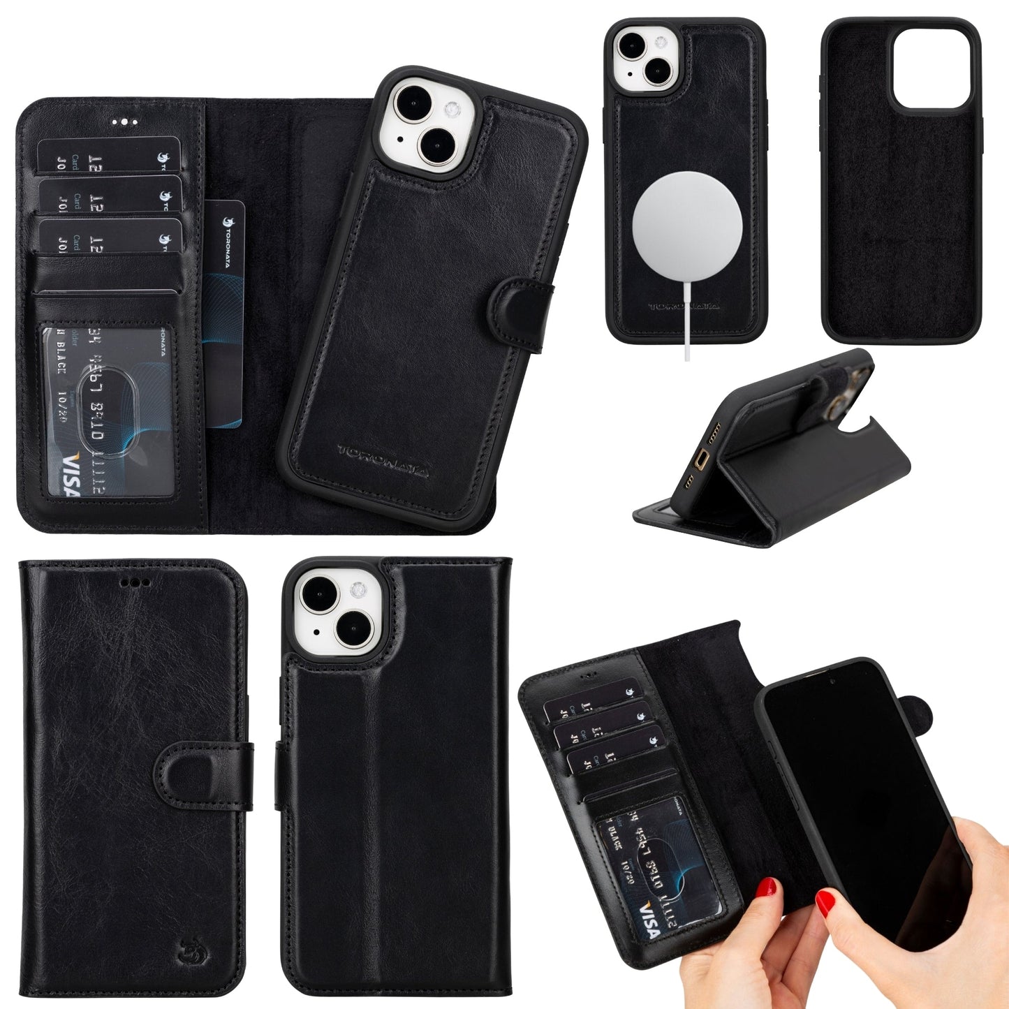 Casper Leather iPhone 14 Wallet Case | MagSafe