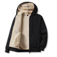 Autumn And Winter Warm Leisure Sports Men's Coat Hooded Jacket Blouse And Pants