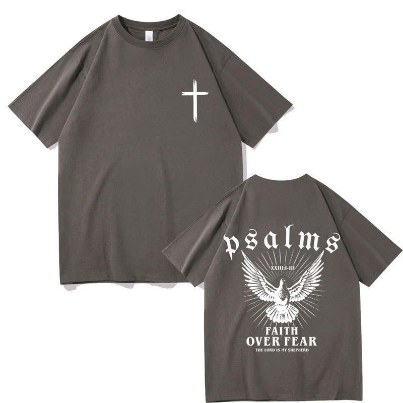 Jesus Faith Over Fear Christian Peace Dove Graphic T-Shirt