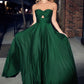 Strapless A-Line Satin Keyhole Dress