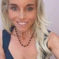 Hana Wrap Bracelet/Necklace in Smoky Quartz - Chunky Stone