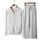 Thickened Casual Hooded Zip-up Cardigan Set