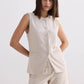 Cotton Tweed Shorts in Cream