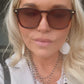 Double Diana Denmark Necklace in Sapphire with Sapphire Drop