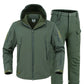 Soft Shell Shark Skin Windproof Waterproof Fleece-lined Camouflage Jacket For Men