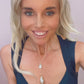 Double Diana Denmark Necklace in White Mojave Copper Turquoise