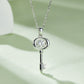 Set With Top-quality Moissanite, This Luxurious And Fashionable Light Luxury Trend Jewelry Necklace Pendant Is Made Of S925 Silver Electroplated With Platinum