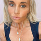 Double Diana Denmark Necklace in White Mojave Copper Turquoise