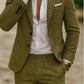 Men's Digital Printing Casual Suit Top Two-piece Pants