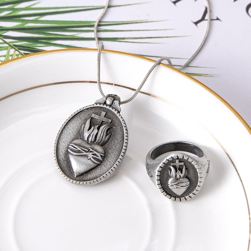 Christian Jesus Sacred Heart Cross P Set