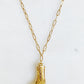 Golden Cowgirl Boot Necklace