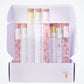 Natural Bath Salts Gift set in 8 Glass Tubes, Luxurious Bath Experience