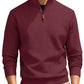 Mens Casual Stand-up Collar Zip-up Long-sleeve Sport Top