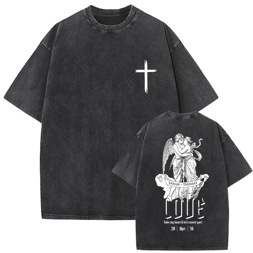 Christian Religious Jesus Forgive Them Father Vintage Washed T-shirt